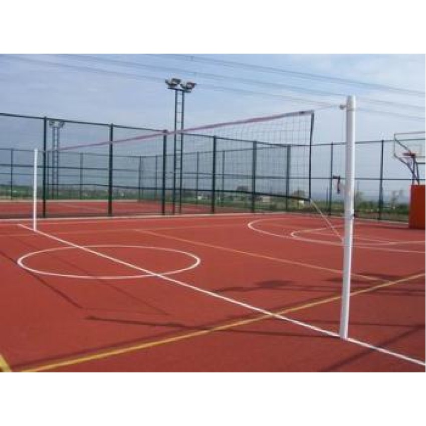 VOLEYBOL DİKMESİ VE FİLESİ MAKARALI MAPALI SABİT DİREK