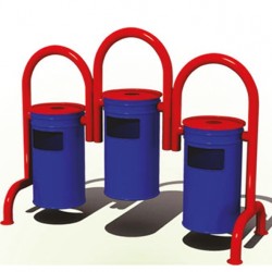 3'LÜ AY TİPİ ÇÖP KOVASI