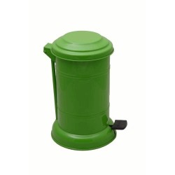 7 LİTRE PEDALLI BOYALI GALVANİZ İÇ KOVALI ÇÖP KUTUSU