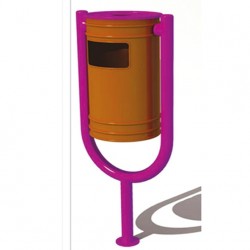 U TİPİ TEK AYAKLI ÇÖP KOVASI