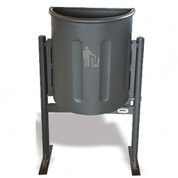 YARIM AY TİPİ GRİT MODELİ ÇÖP KOVASI