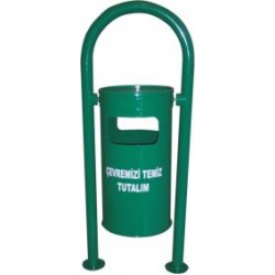 TEK AYAKLI BAHÇE ÇÖP KUTUSU