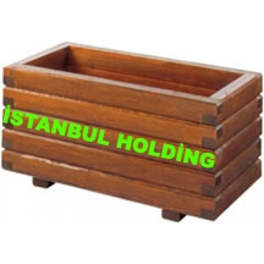 DİKDÖRTGEN MODELİ AHŞAP ÇİÇEKLİK 3