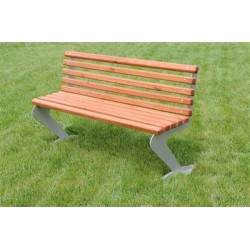 METAL AYAKLI R MODELİ AHŞAP BANK