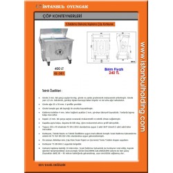 400 LT S.DALDIRMA GALVANİZ ÇÖP KONTEYNERİ 400 LT S.DALDIRMA GALVANİZ ÇÖP KONTEYNERİ