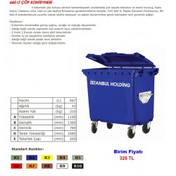 660 LT ÇÖP KONTEYNERİ 660 LT ÇÖP KONTEYNERİ